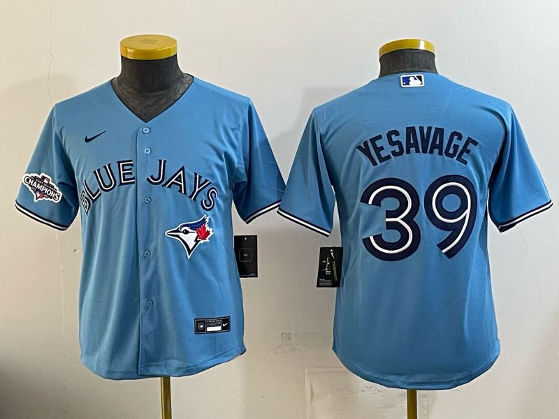 Youth Toronto Blue Jays #39 Yesavage Light Blue Game 2026 Nike MLB Jersey style 04